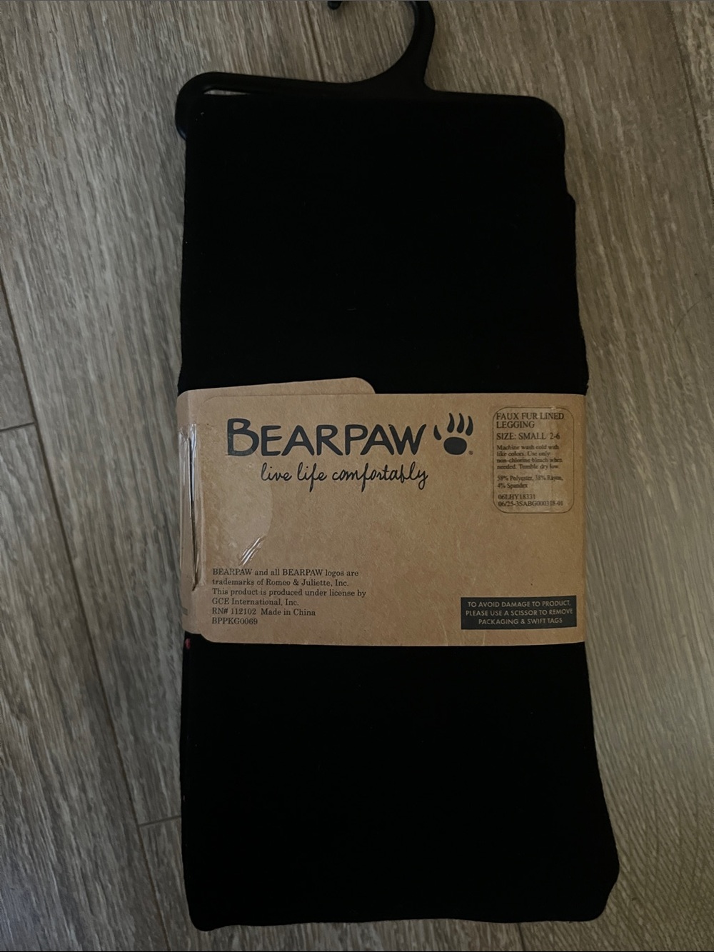 BearPaw Black Fur Lined Leggings